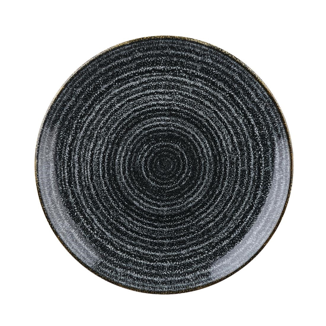 Churchill Studio Prints Homespun Charcoal Black Coupe Plates 260mm