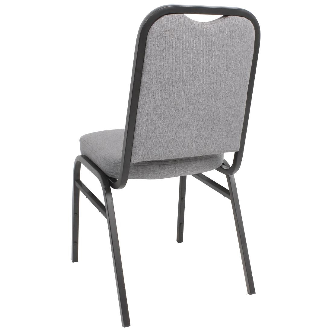 Bolero Square Back Banquet Chairs Black & Grey (4 Pack)