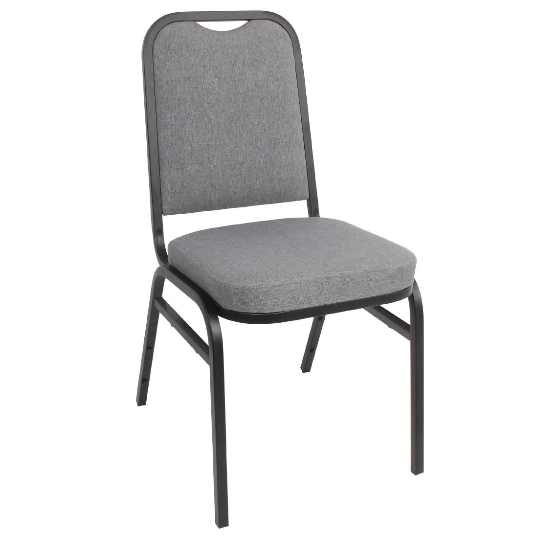 Bolero Square Back Banquet Chairs Black & Grey (4 Pack)