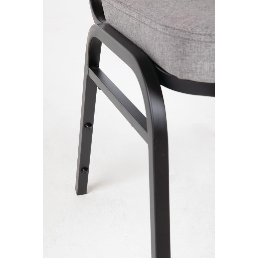 Bolero Square Back Banquet Chairs Black & Grey (4 Pack)