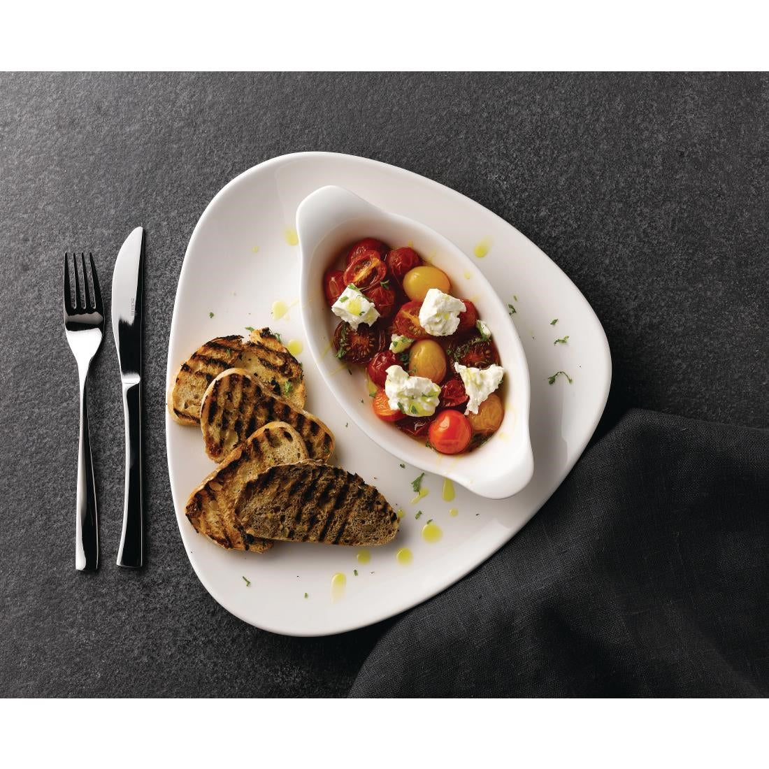 Churchill Lotus Triangular Plates White 350mm (6 Pack)