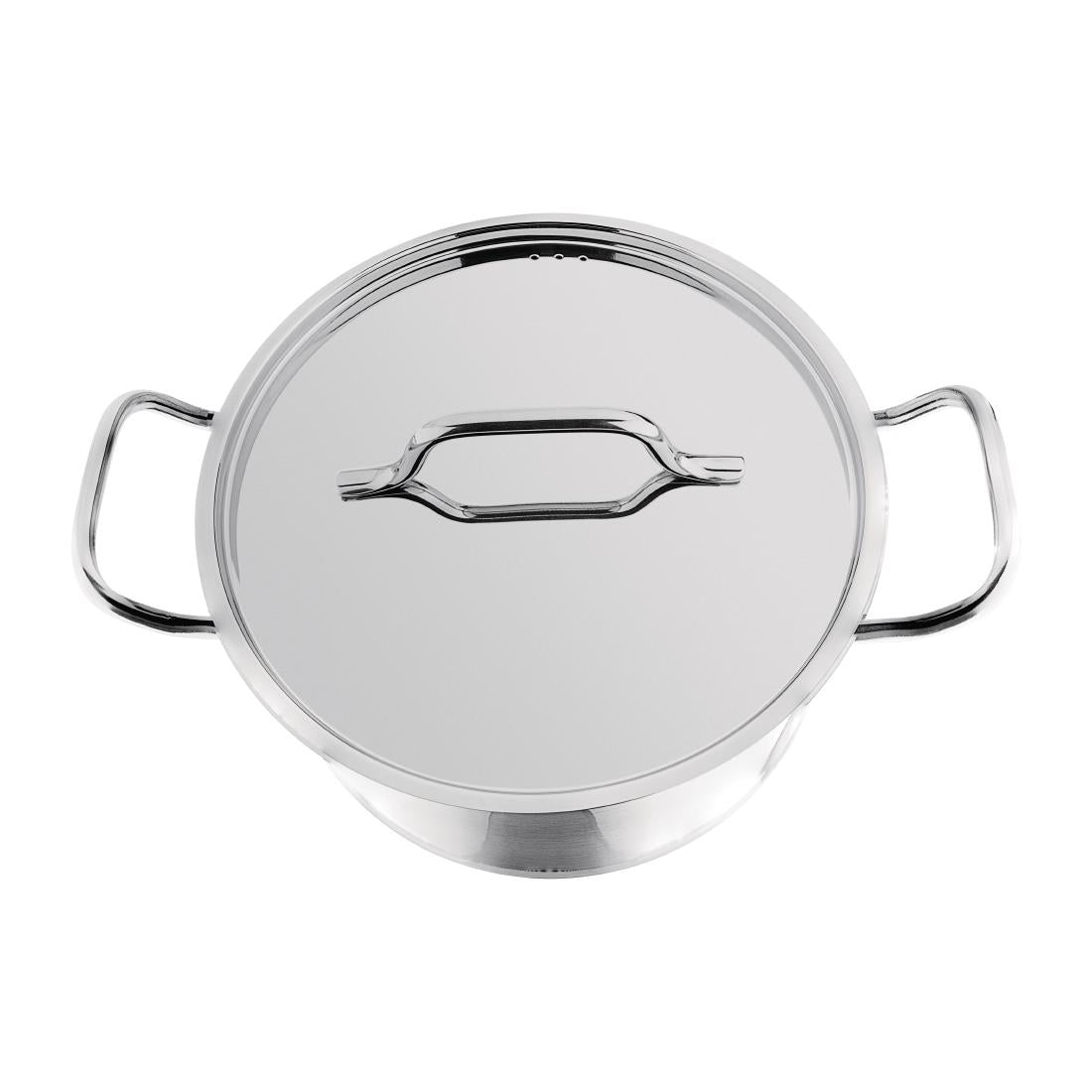 Nisbets Essentials Stainless Steel Stew Pot with Lid 24cm