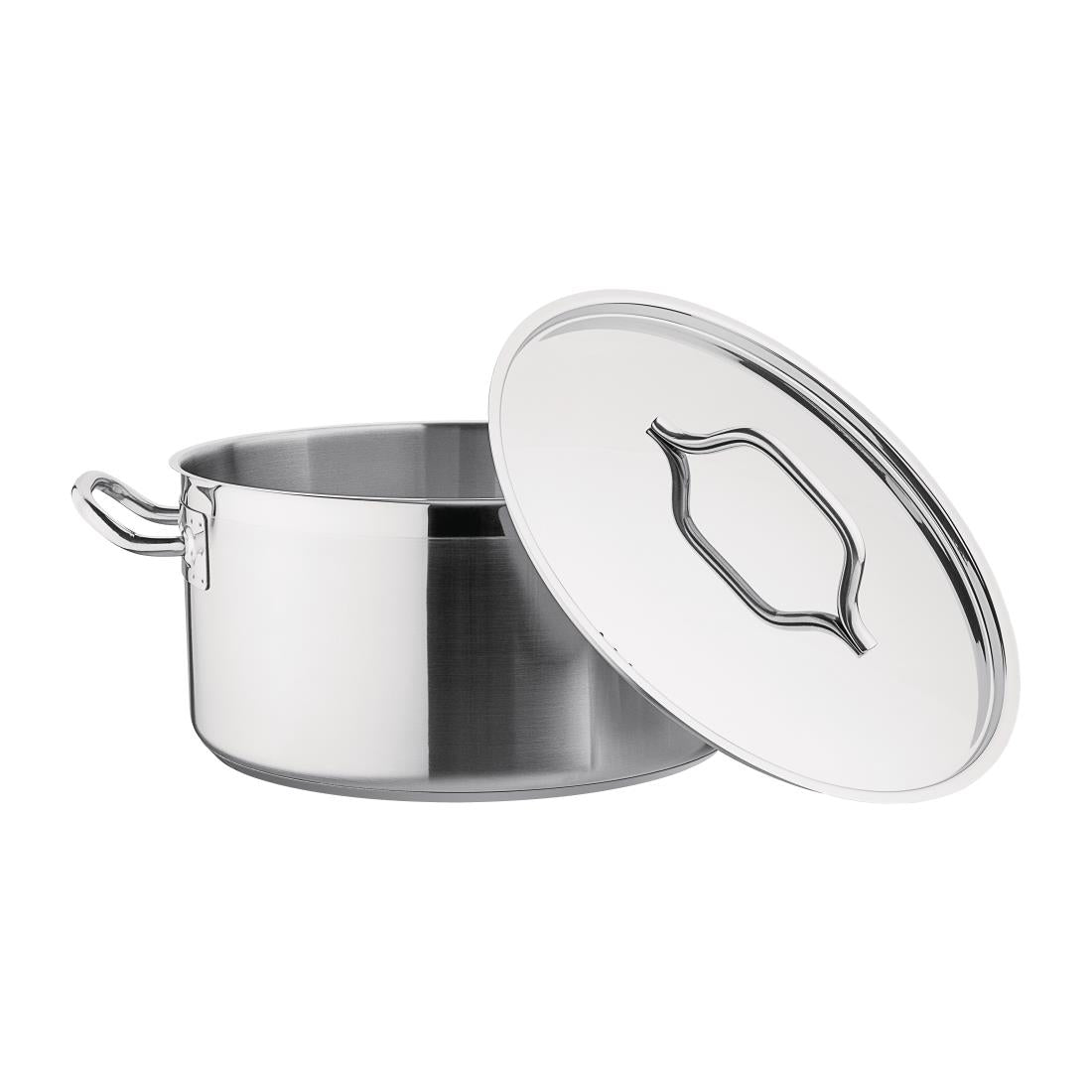 Nisbets Essentials Stainless Steel Stew Pot with Lid  32cm