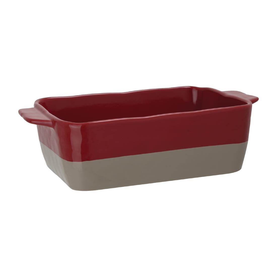 Olympia Red And Taupe Ceramic Roasting Dish 2.5Ltr