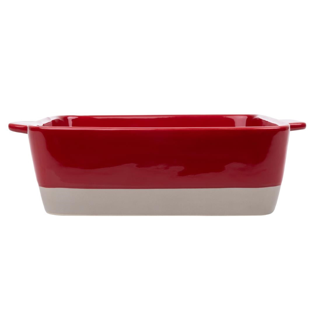 Olympia Red And Taupe Ceramic Roasting Dish 4.2Ltr