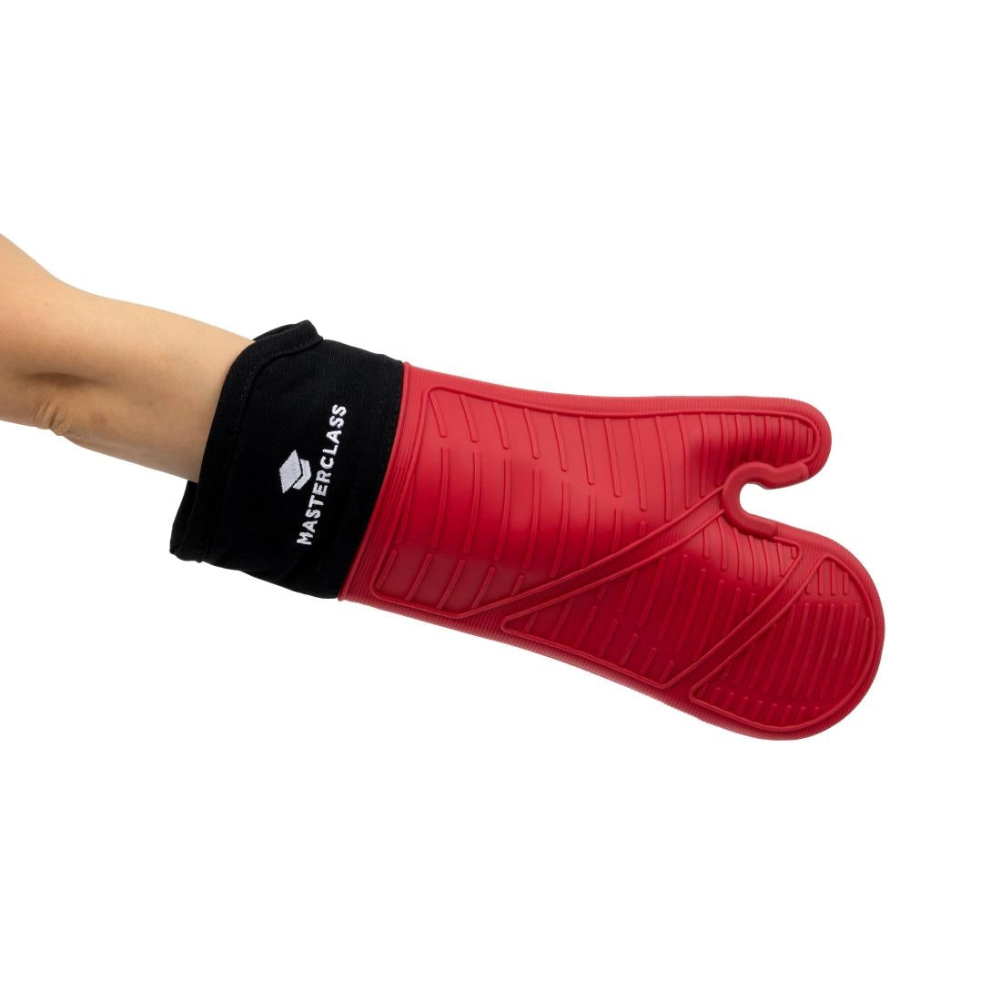 MasterClass Seamless Silicone Oven Mitt with Cotton Sleeve