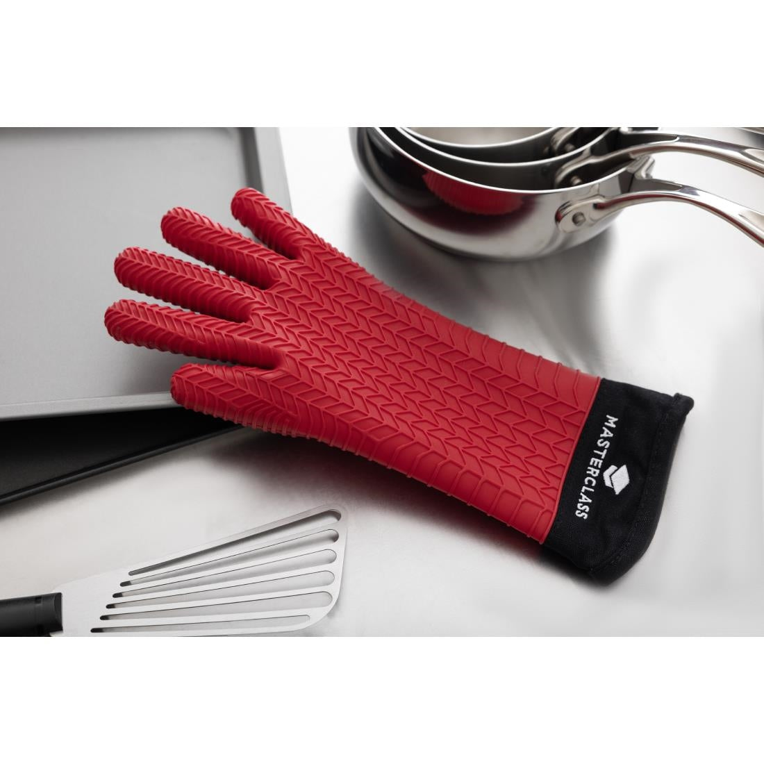 MasterClass Seamless Silicone Oven Glove with Cotton Sleeve