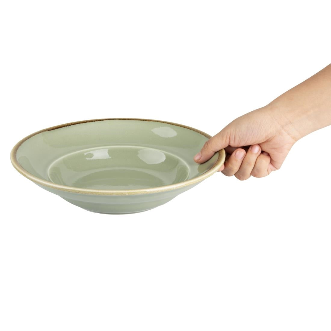 Olympia Kiln Pasta Bowls Moss 250mm (4 Pack)