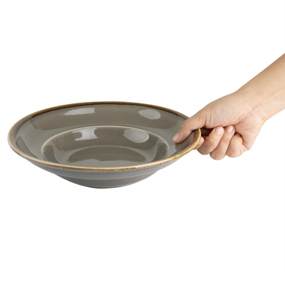 Olympia Kiln Pasta Bowls Smoke 250mm (4 Pack)