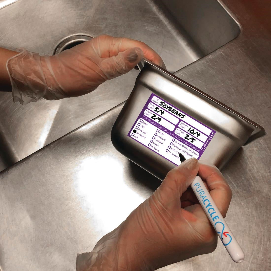 Puracycle Reusable Purple Allergen Labels (20 Pack)