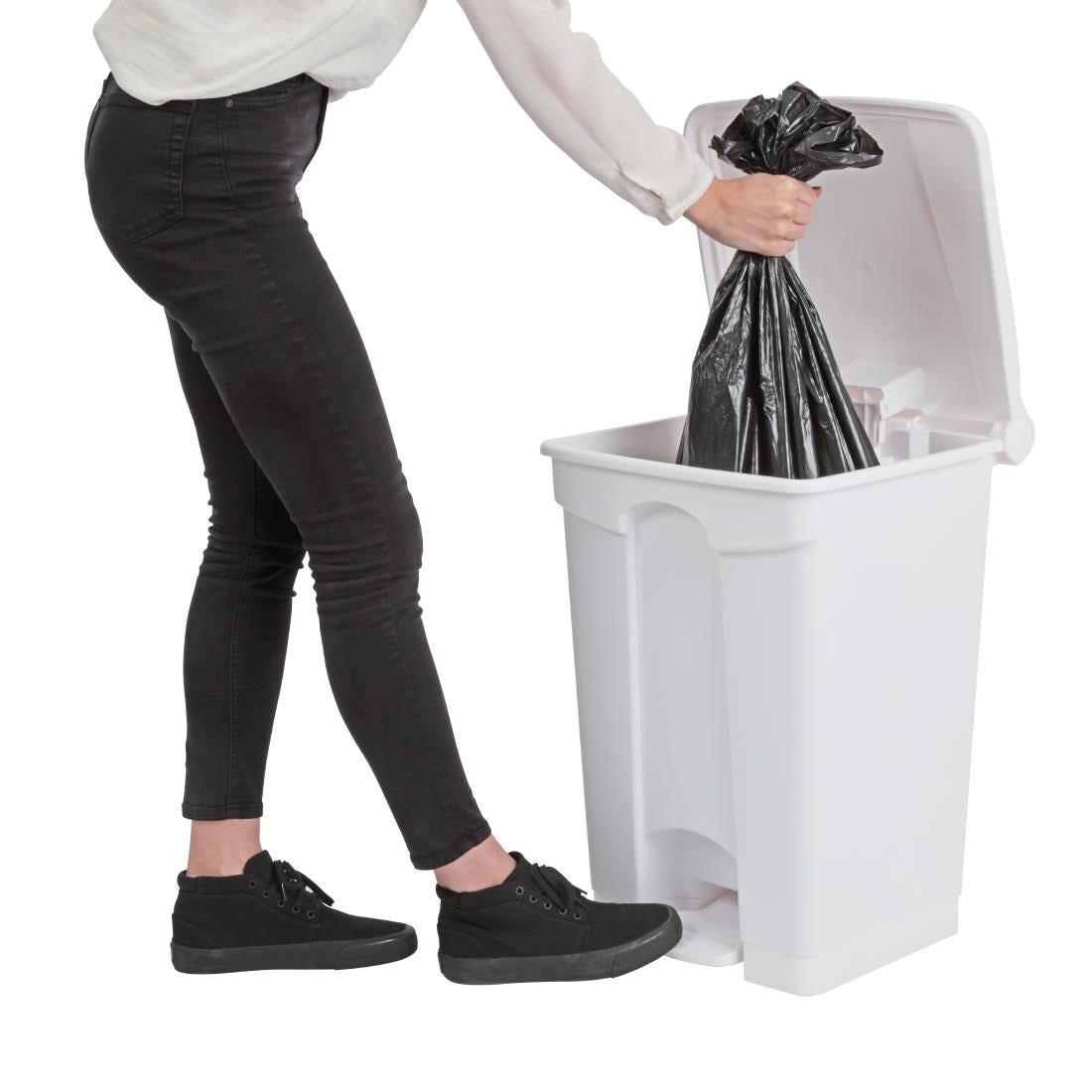 Jantex Pedal Bin White 45Ltr
