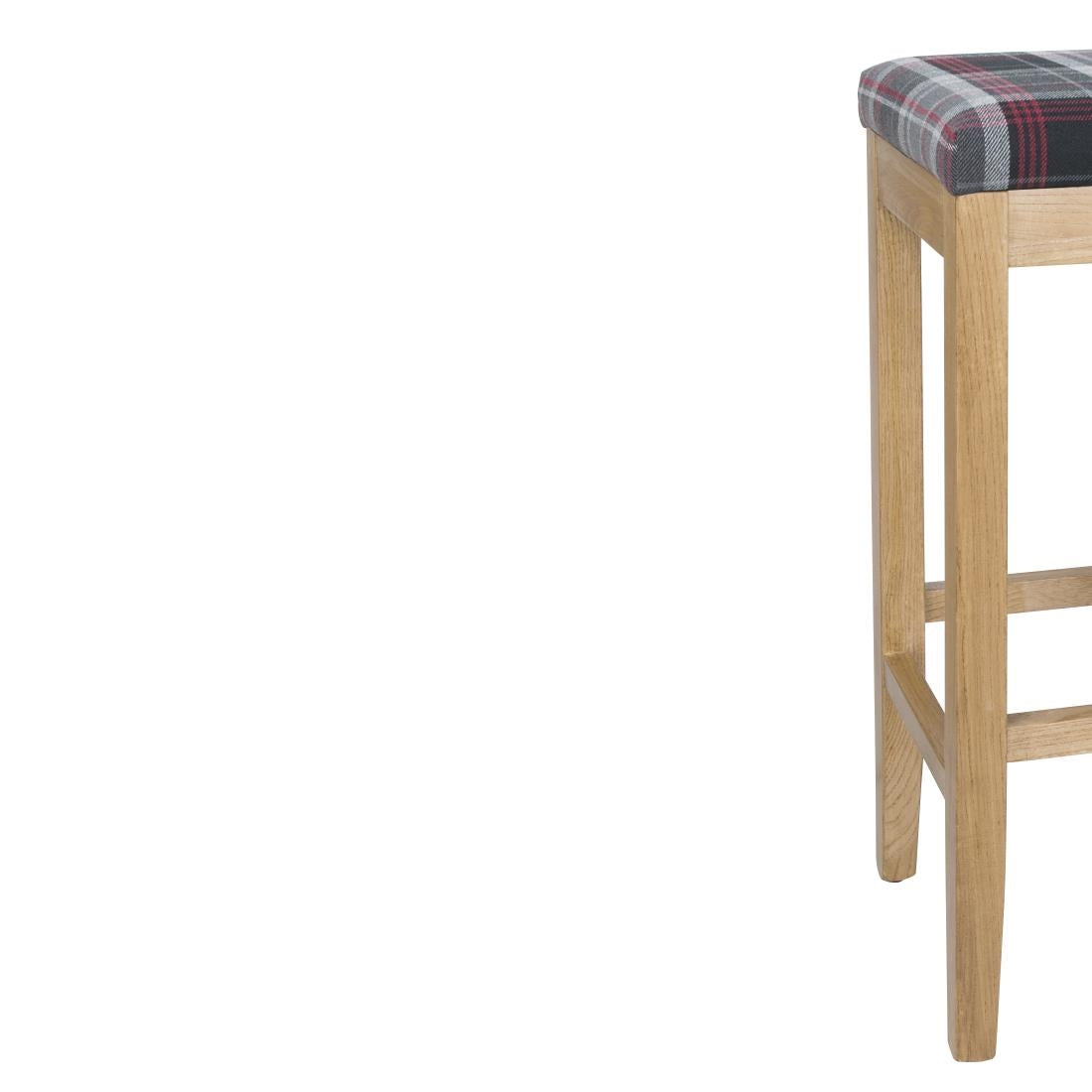 Bolero Austin High Stool Grey Tartan (Single)