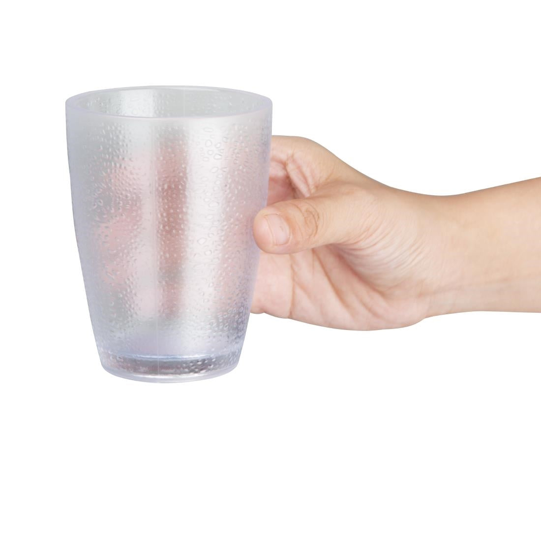 Olympia Kristallon Polycarbonate Tumbler Pebbled Clear 275ml (6 Pack)