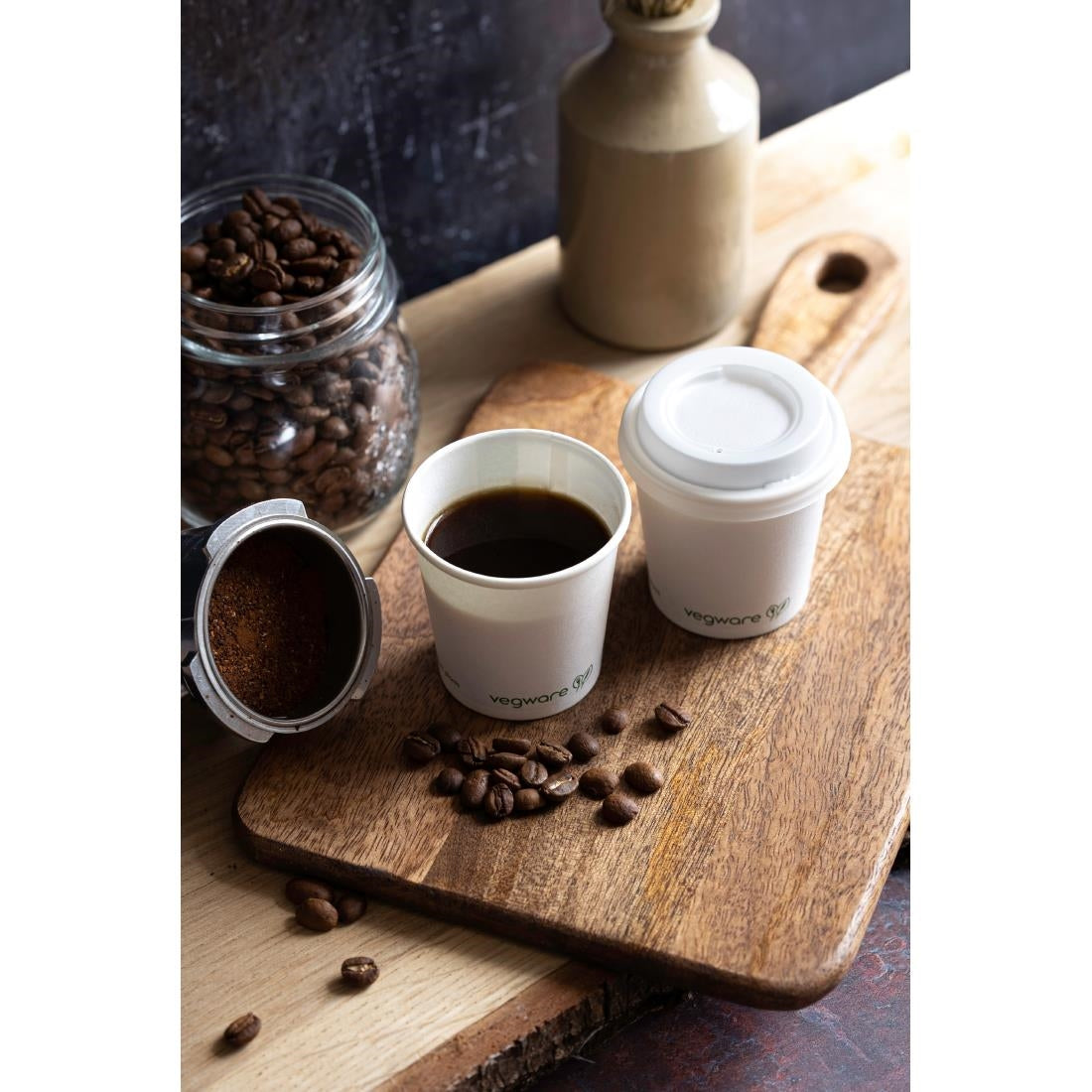 Vegware 62-Series CPLA Hot Cup Lid - 4oz (2000 Pack)