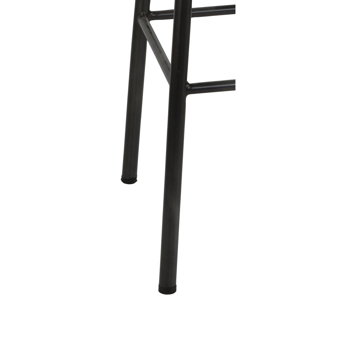 Bolero Cantina High Stools with Wooden Seat Pad Black (4 Pack)