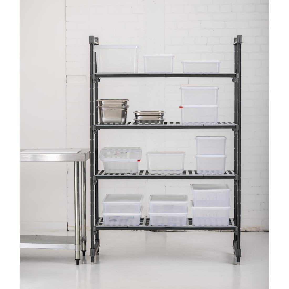 Cambro Camshelving Basics 4 Tier Shelving Starter Unit 1830 x 1220 x 540mm