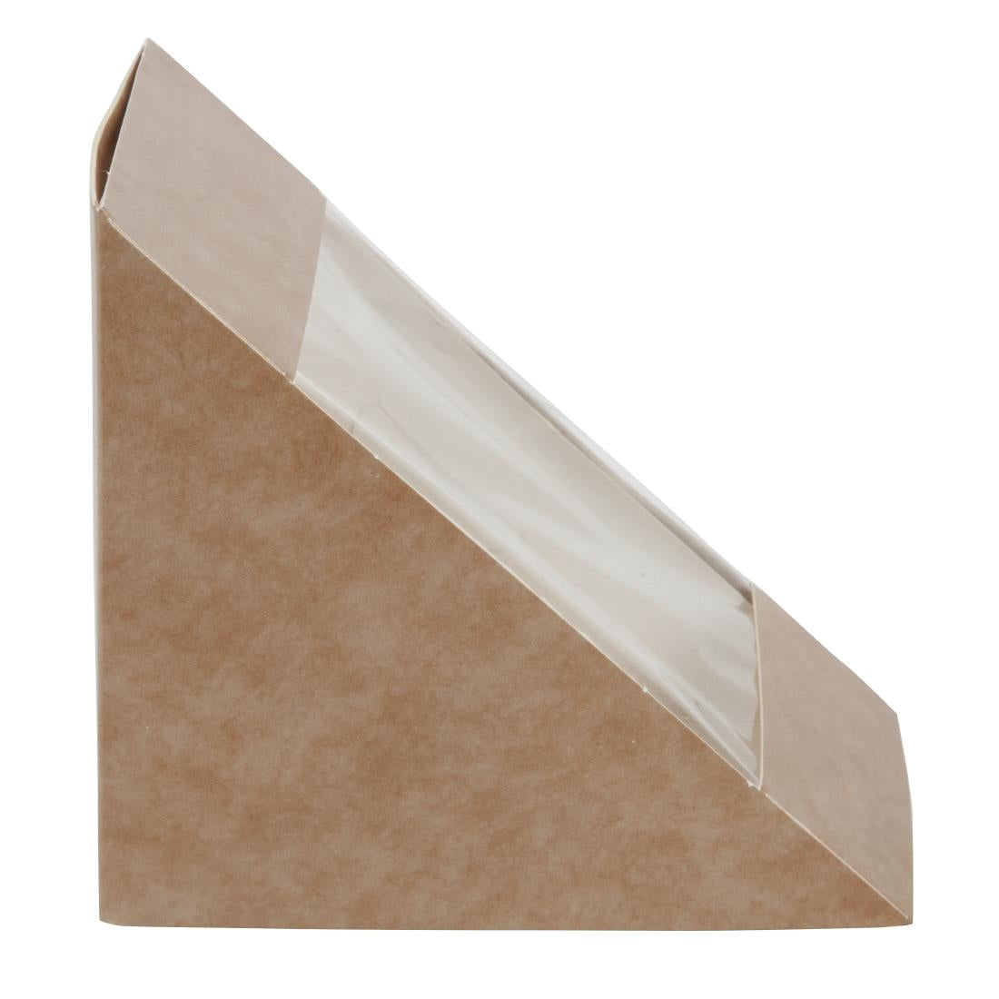 Colpac Recyclable Kraft Front-Loading Sandwich Wedges With PLA Window (500 Pack)