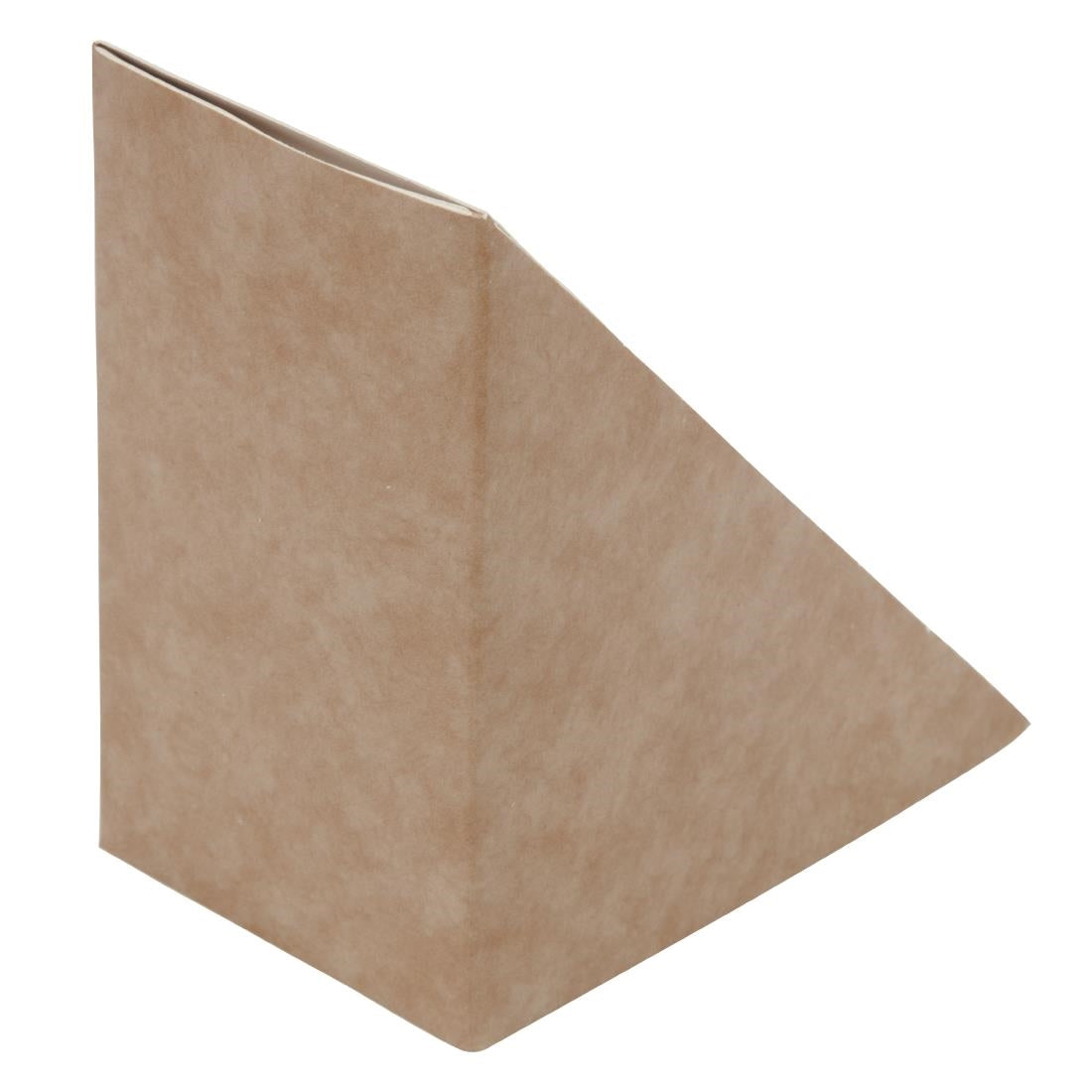 Colpac Recyclable Kraft Front-Loading Sandwich Wedges With PLA Window (500 Pack)