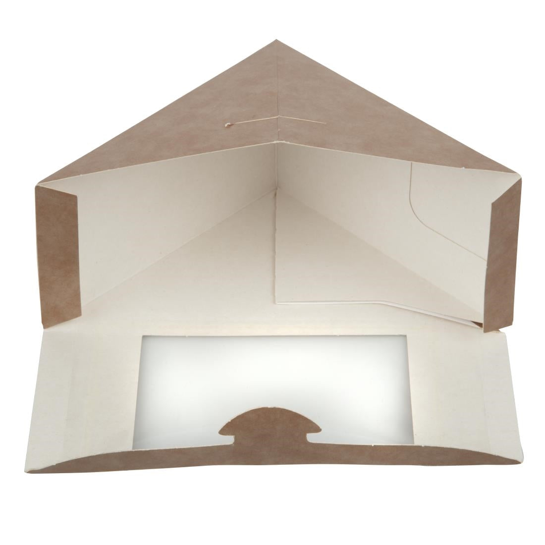 Colpac Recyclable Kraft Front-Loading Sandwich Wedges With PLA Window (500 Pack)