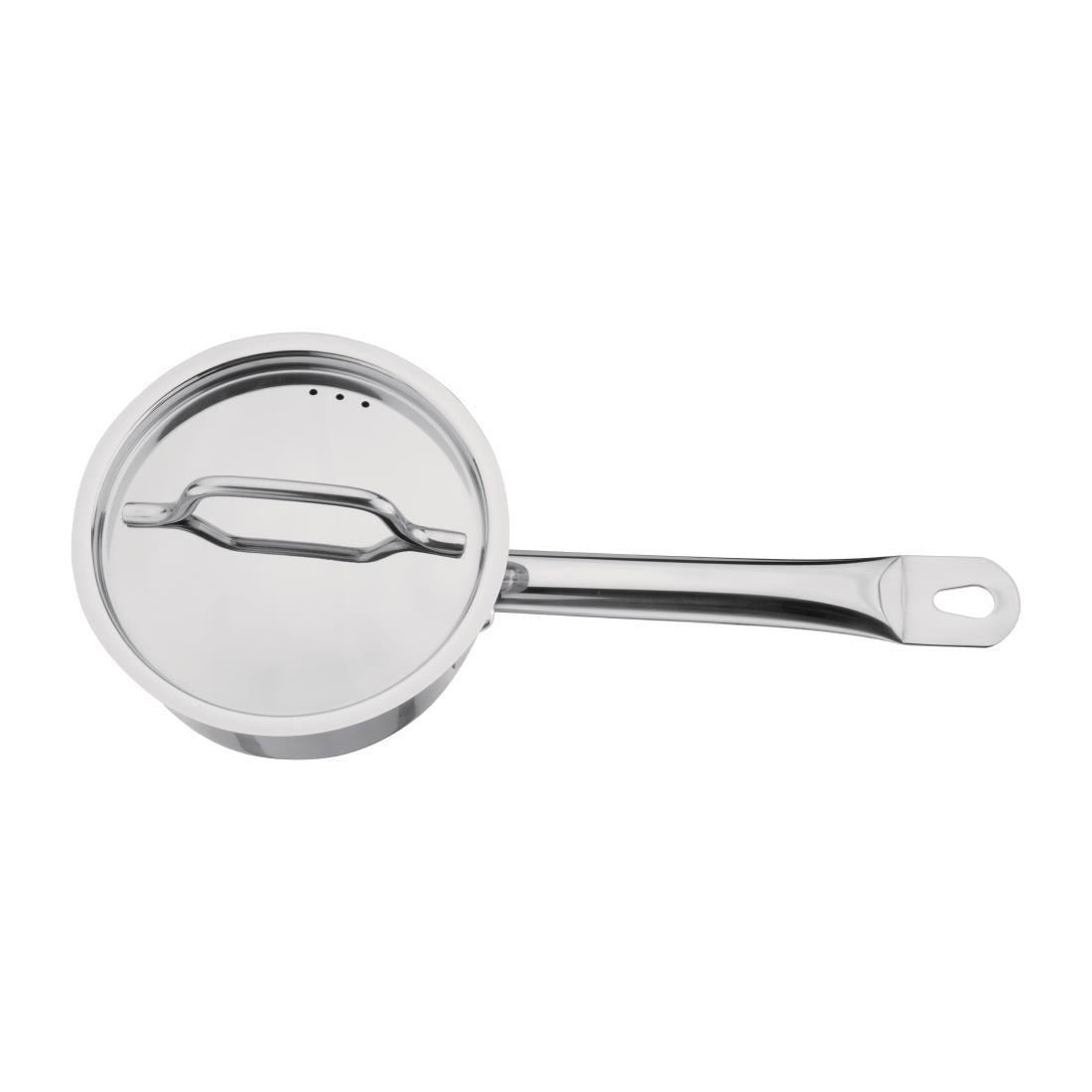 Nisbets Essentials Stainless Steel Saucepan with Lid 14cm