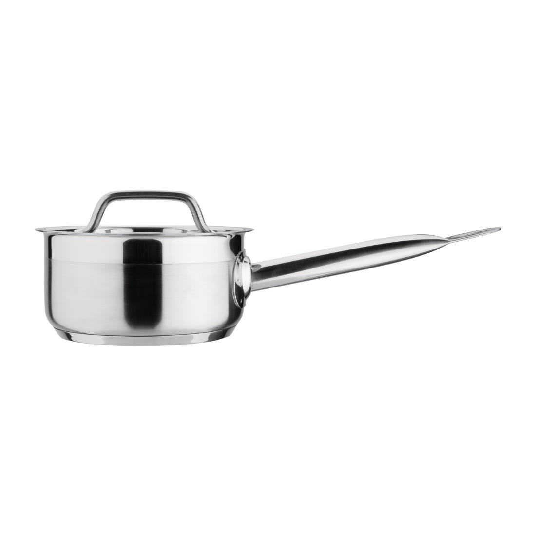Nisbets Essentials Stainless Steel Saucepan with Lid 14cm
