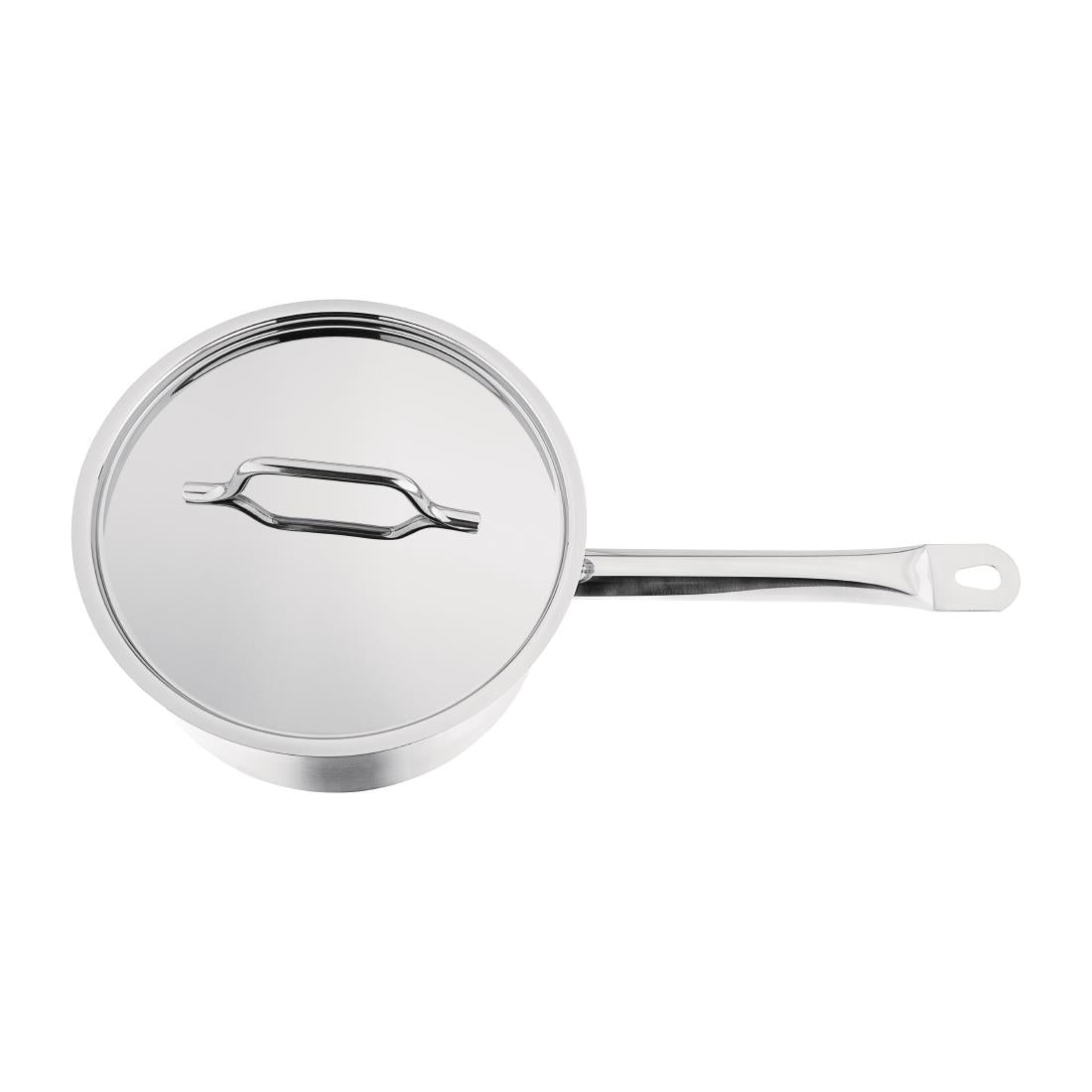 Nisbets Essentials Stainless Steel Saucepan with Lid 16cm