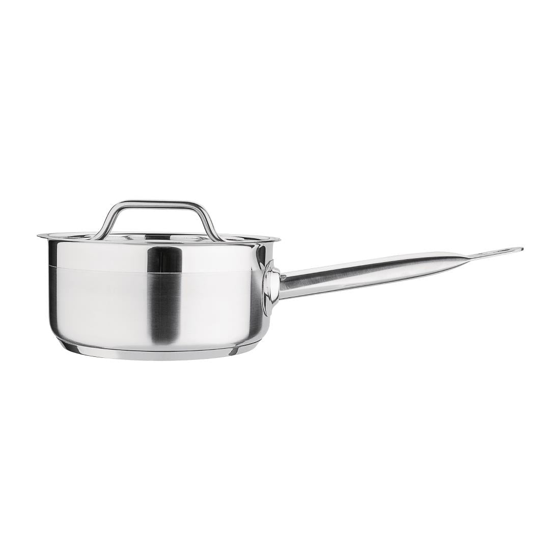 Nisbets Essentials Stainless Steel Saucepan with Lid 16cm
