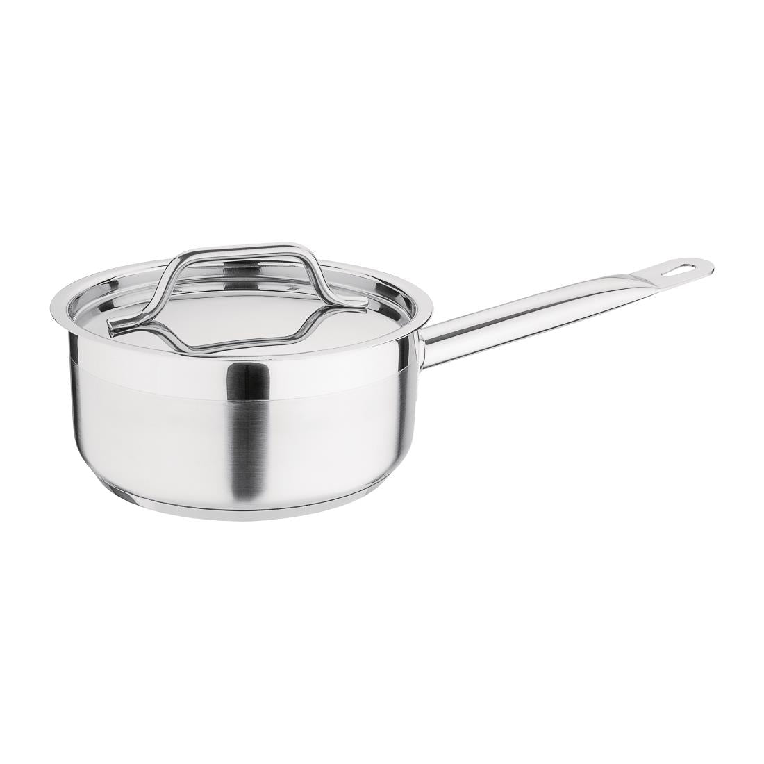 Nisbets Essentials Stainless Steel Saucepan with Lid 16cm