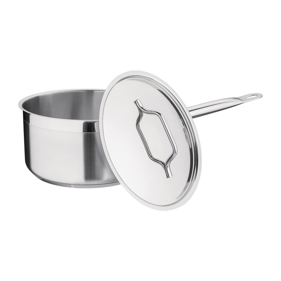Nisbets Essentials Stainless Steel Saucepan with Lid 20cm