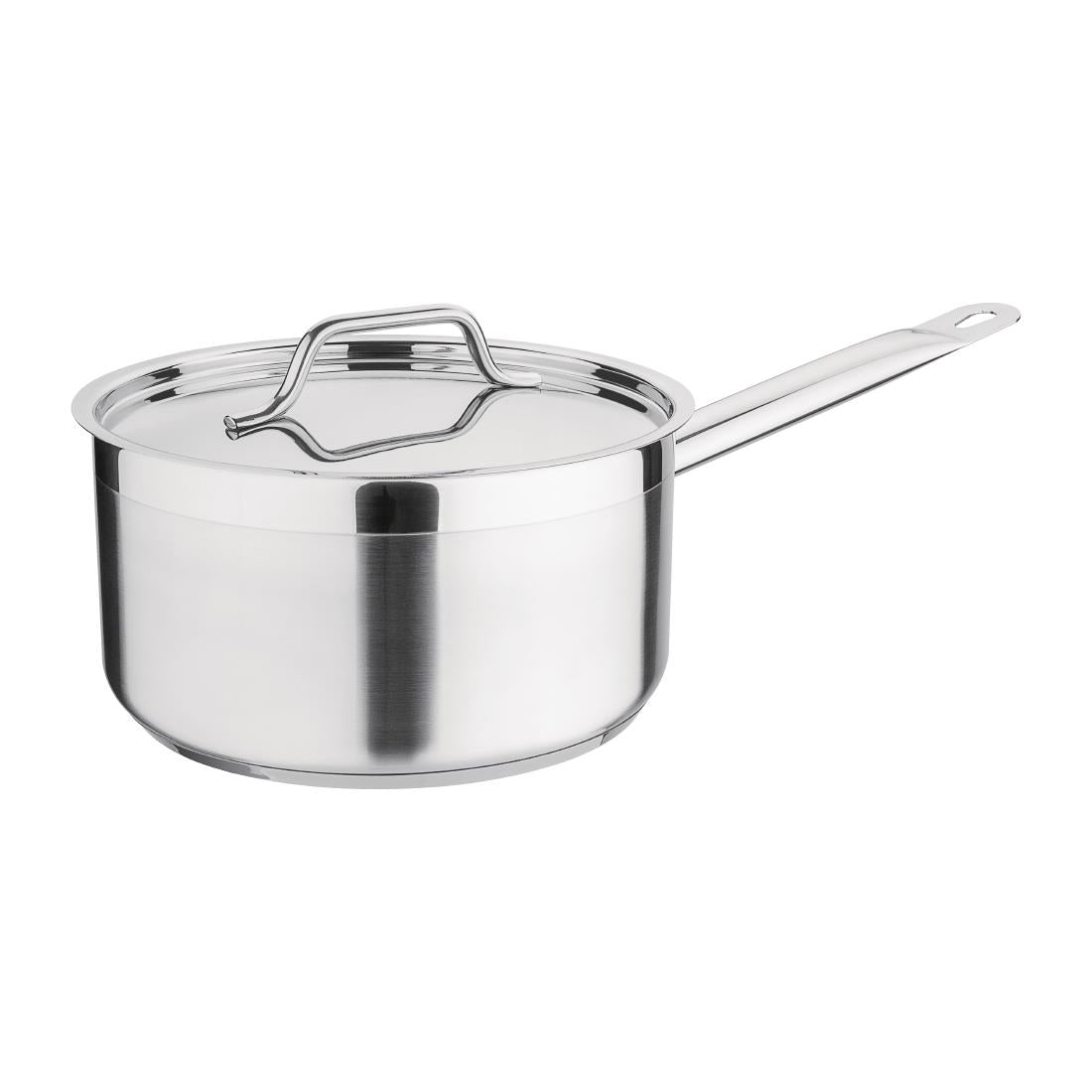 Nisbets Essentials Stainless Steel Saucepan with Lid 20cm