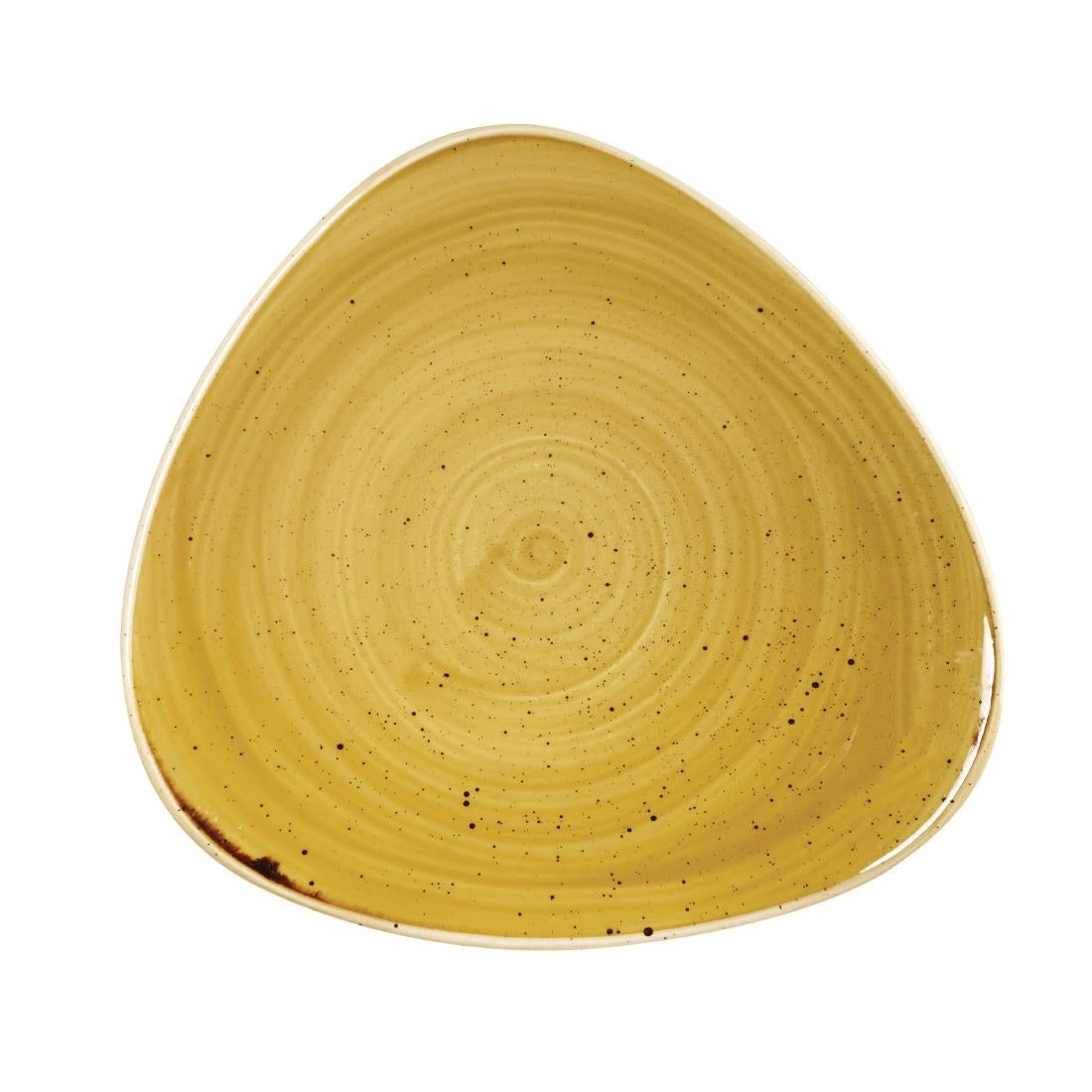 Churchill Stonecast Triangle Plates Mustard Seed Yellow 311mm (6 Pack)