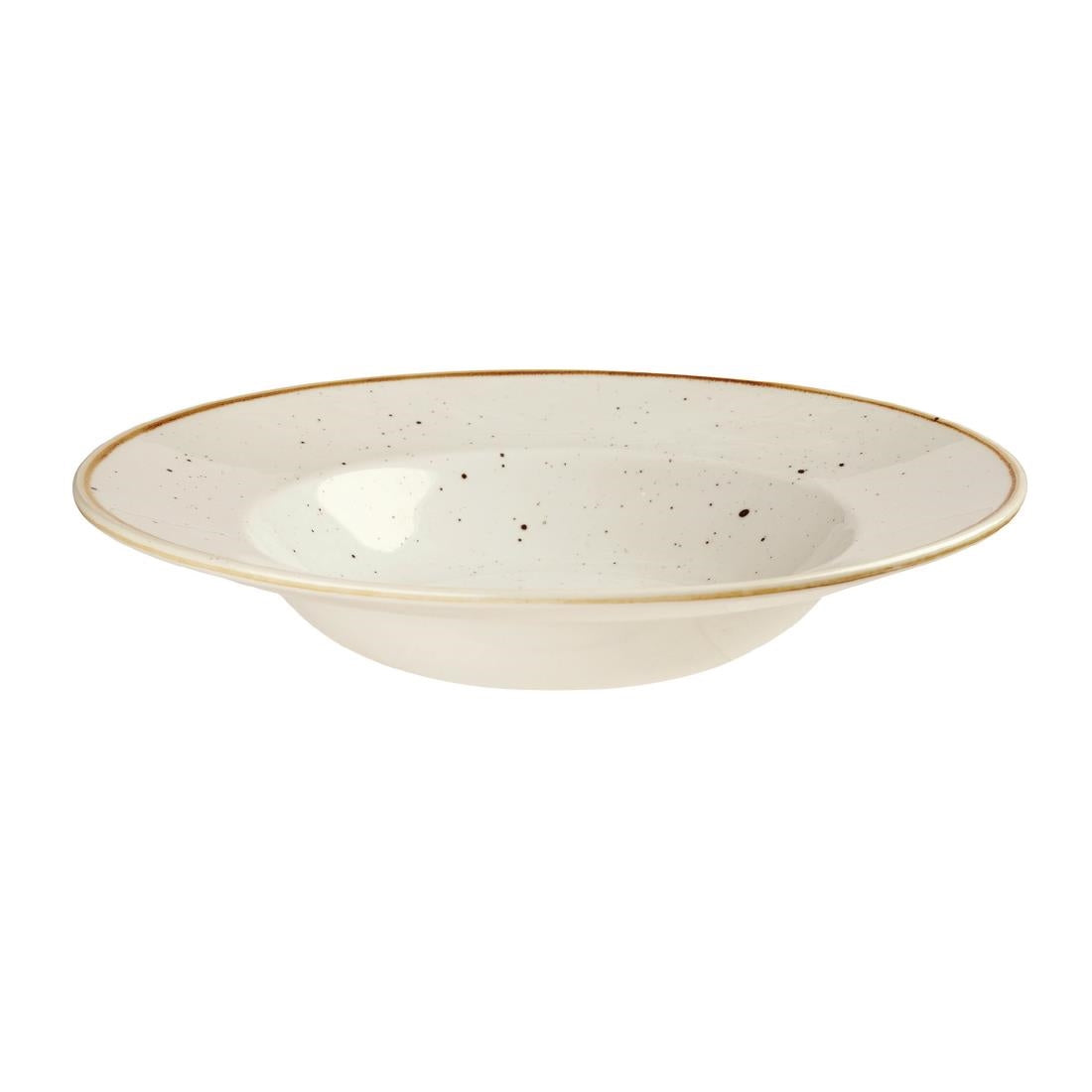 Churchill Stonecast Round Wide Rim Bowls Barley White 280mm