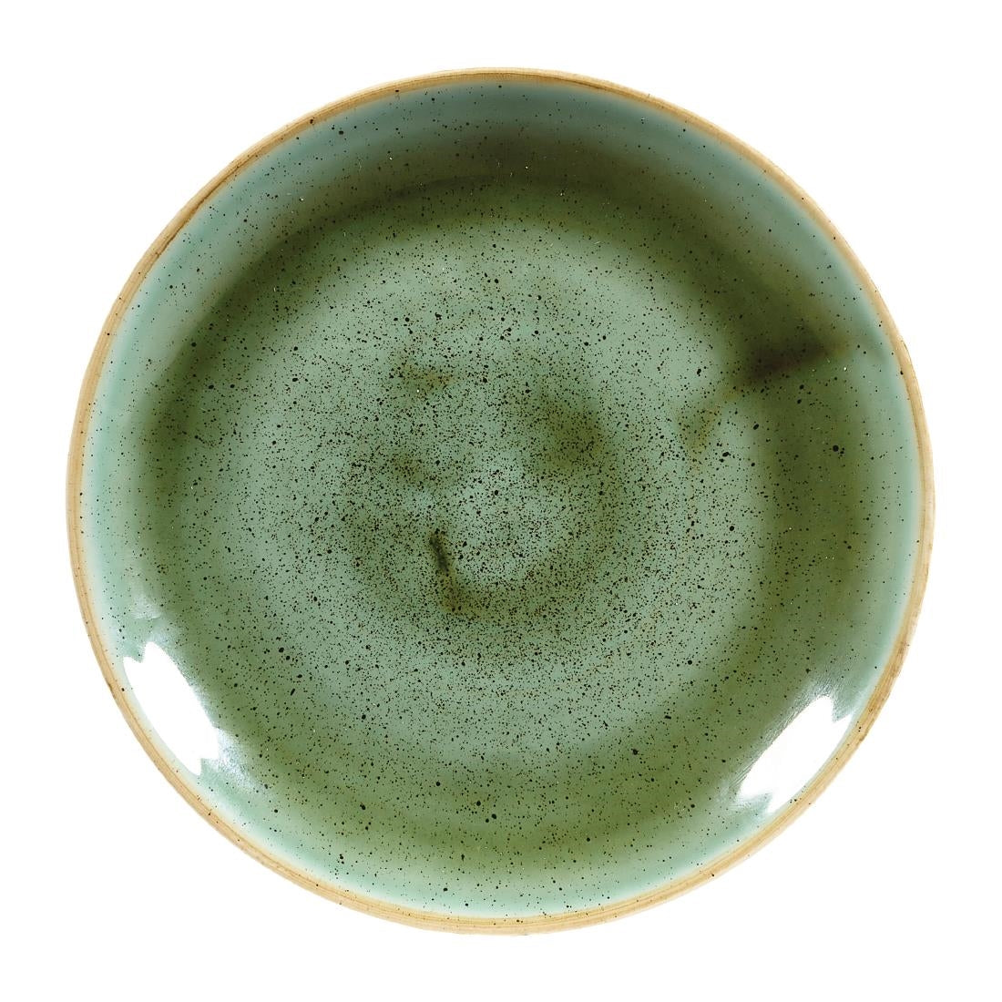Churchill Stonecast Round Coupe Plates Samphire Green 165mm (12 Pack)