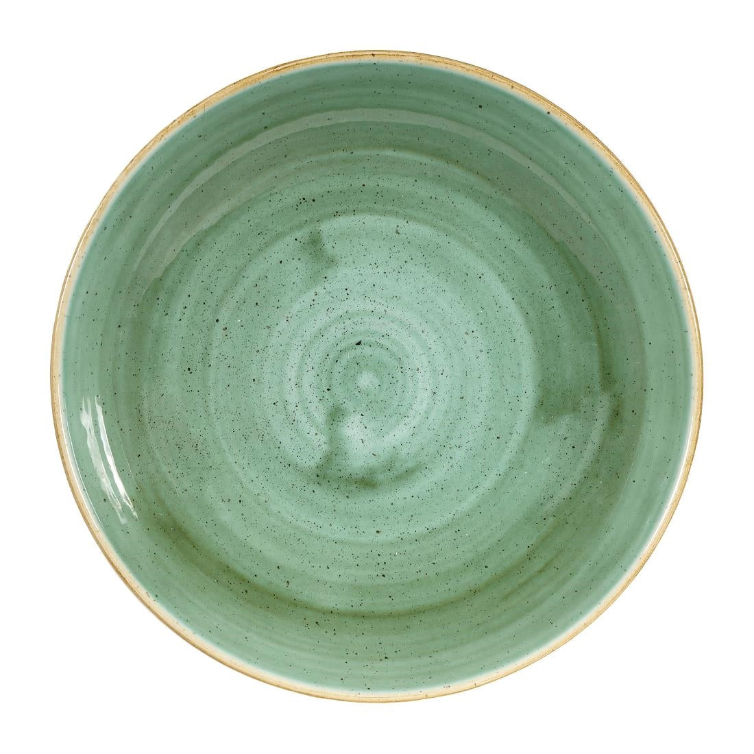 Churchill Stonecast Round Coupe Bowls Samphire Green 248mm (12 Pack)