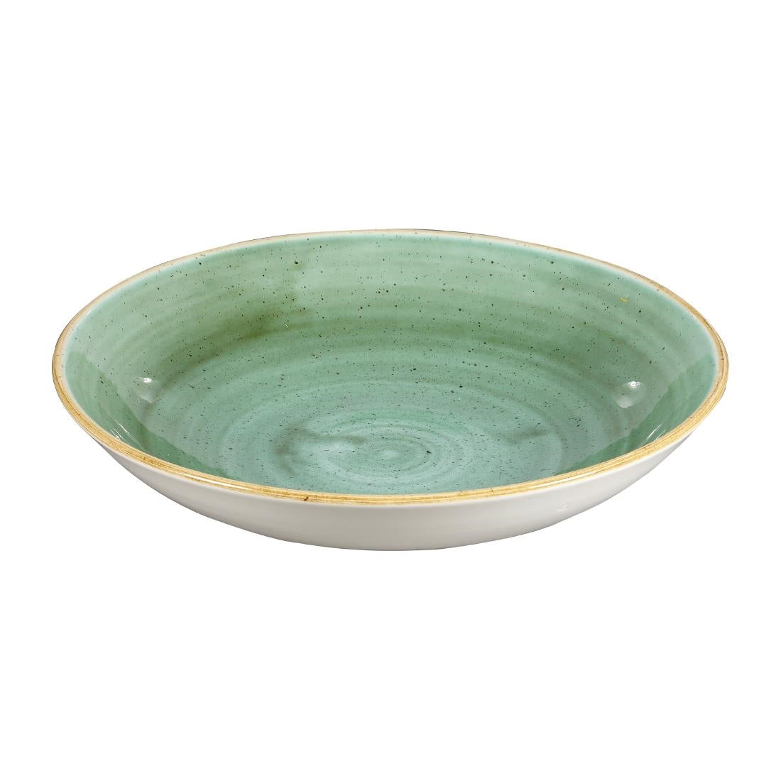 Churchill Stonecast Round Coupe Bowls Samphire Green 248mm (12 Pack)