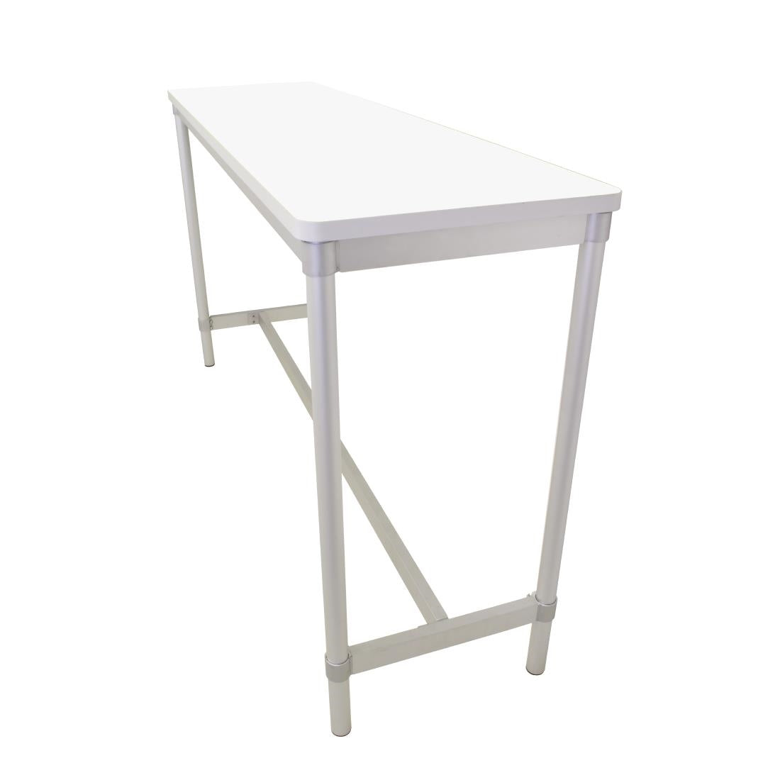 Gopak Enviro Indoor White Rectangle Poseur Table 1800mm