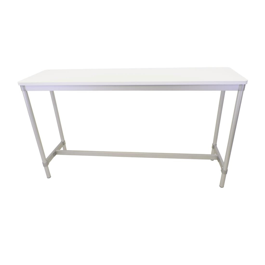 Gopak Enviro Indoor White Rectangle Poseur Table 1200mm