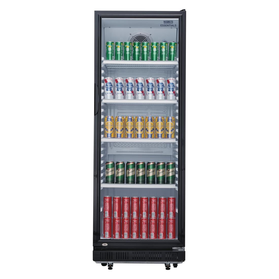 Nisbets Essentials Upright Display Cooler Black - 346Ltr