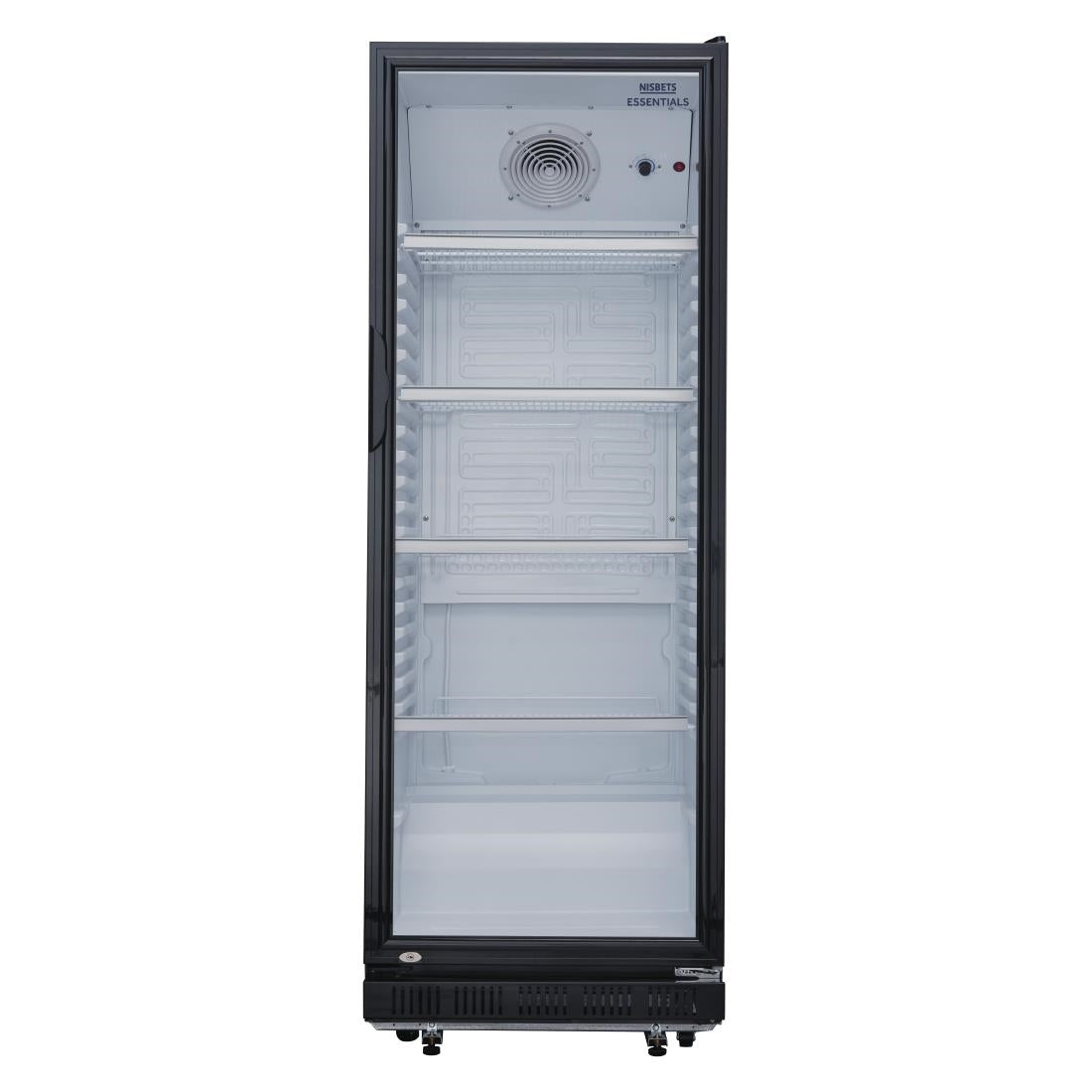Nisbets Essentials Upright Display Cooler Black - 346Ltr