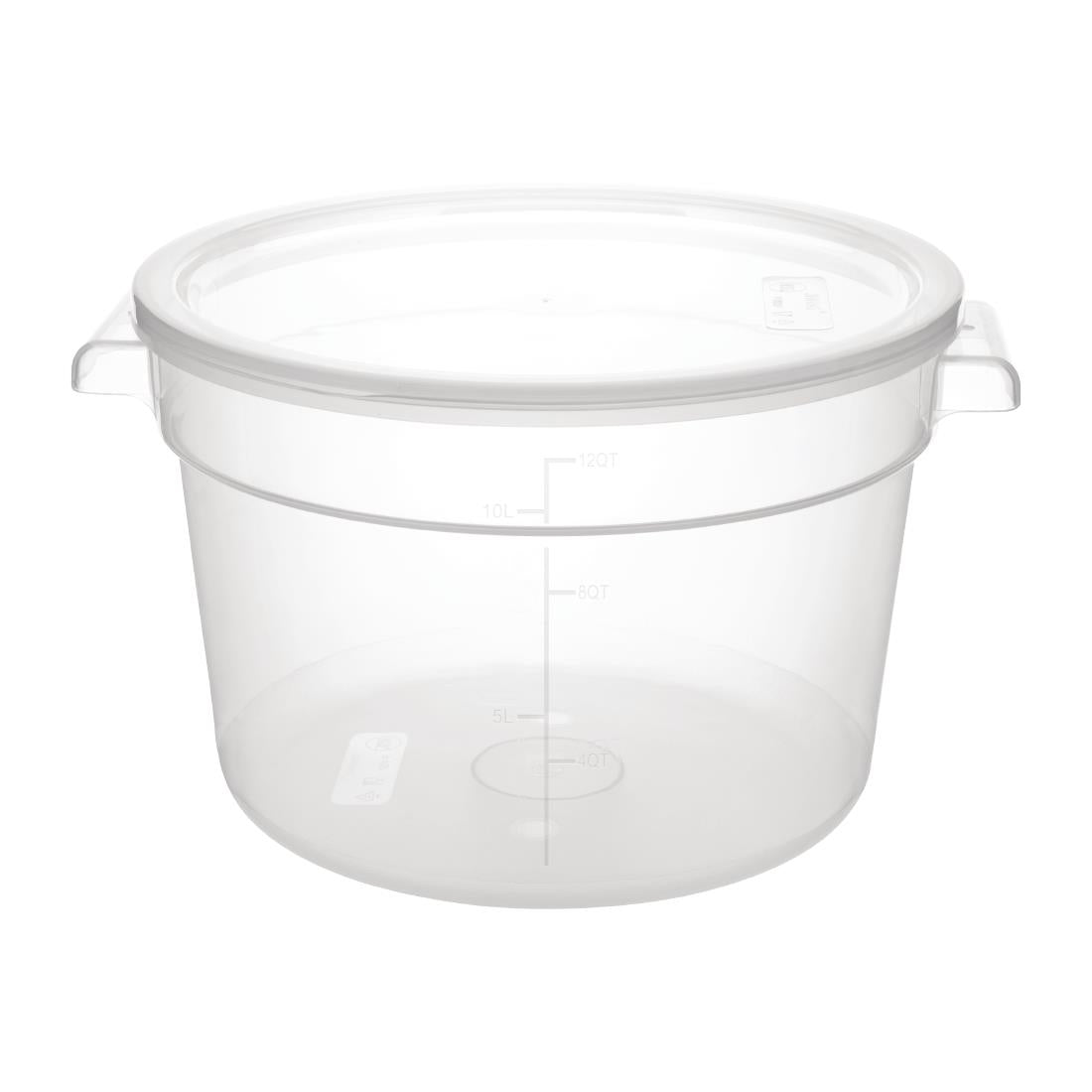 Vogue Polypropylene Round Food Storage Container 10Ltr
