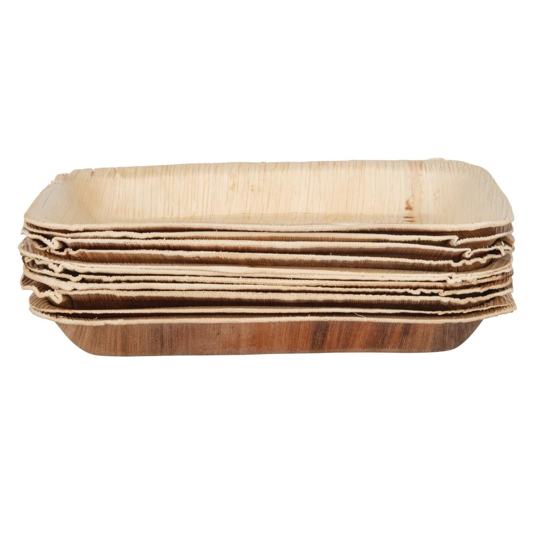 Fiesta Compostable Deep Palm Leaf Plates Rectangular 250mm (100 Pack)