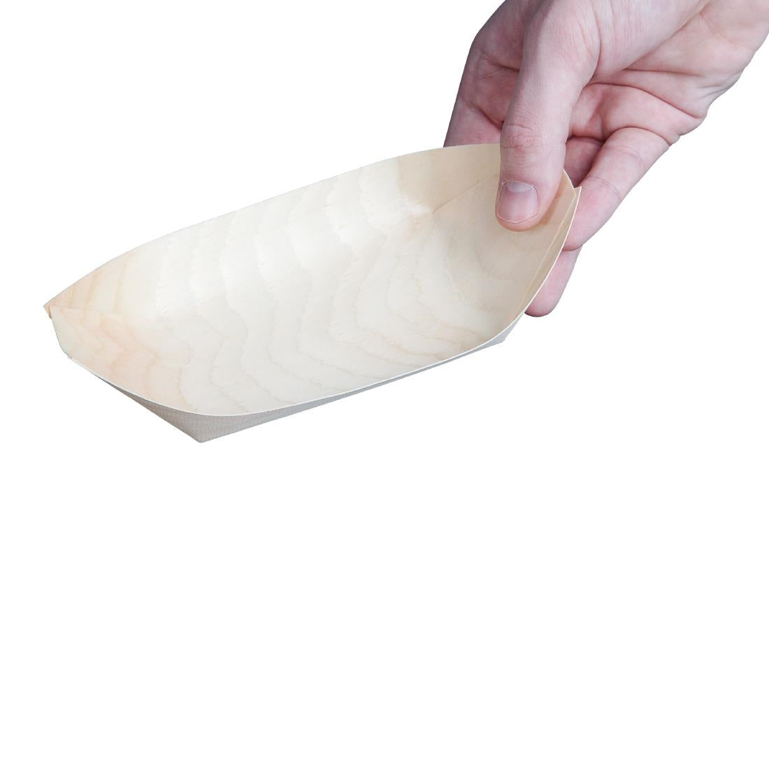 Fiesta Compostable Wooden Sushi Boats Medium 190mm (100 Pack)