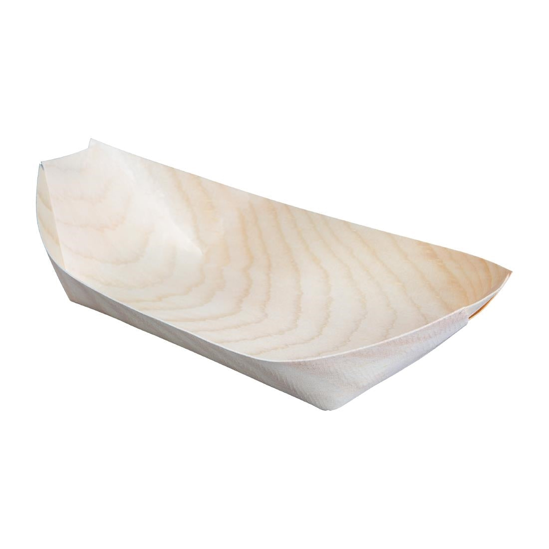 Fiesta Compostable Wooden Sushi Boats Medium 190mm (100 Pack)