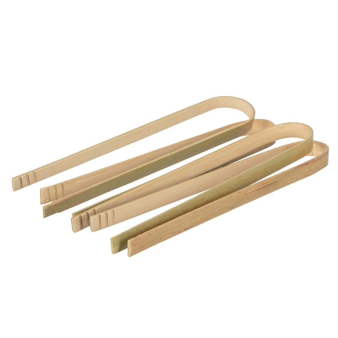 Fiesta Compostable Mini Bamboo Tongs (50 Pack)