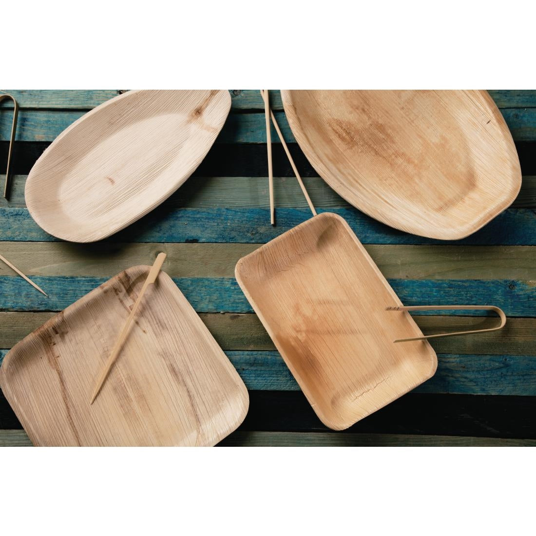 Fiesta Compostable Mini Bamboo Tongs (50 Pack)