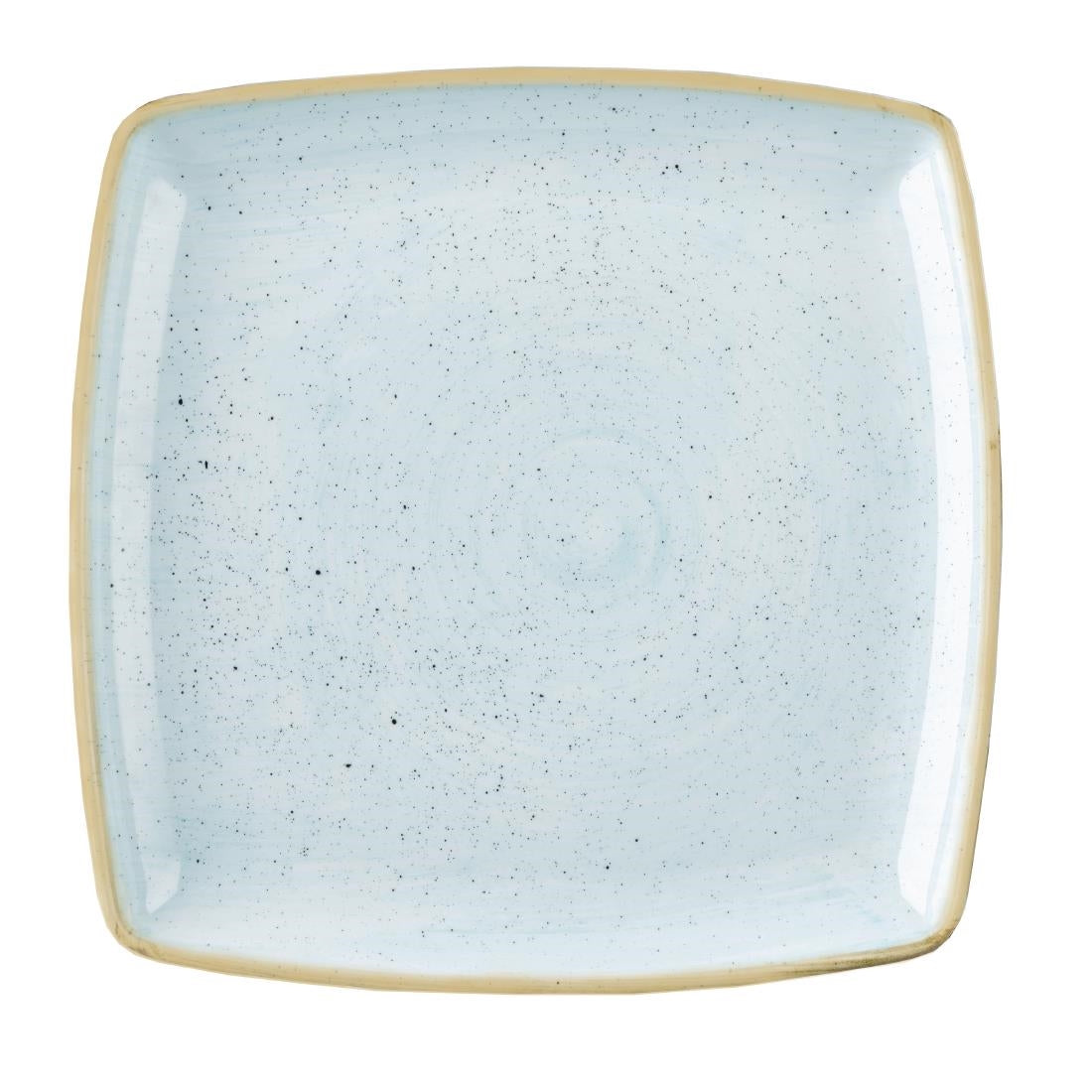 Churchill Stonecast Deep Square Plates Duck Egg Blue 260mm (6 Pack)