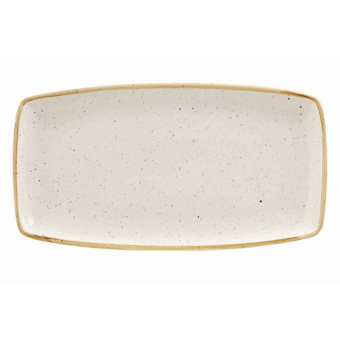 Churchill Stonecast Rectangular Plates Barley White 350 x 185mm