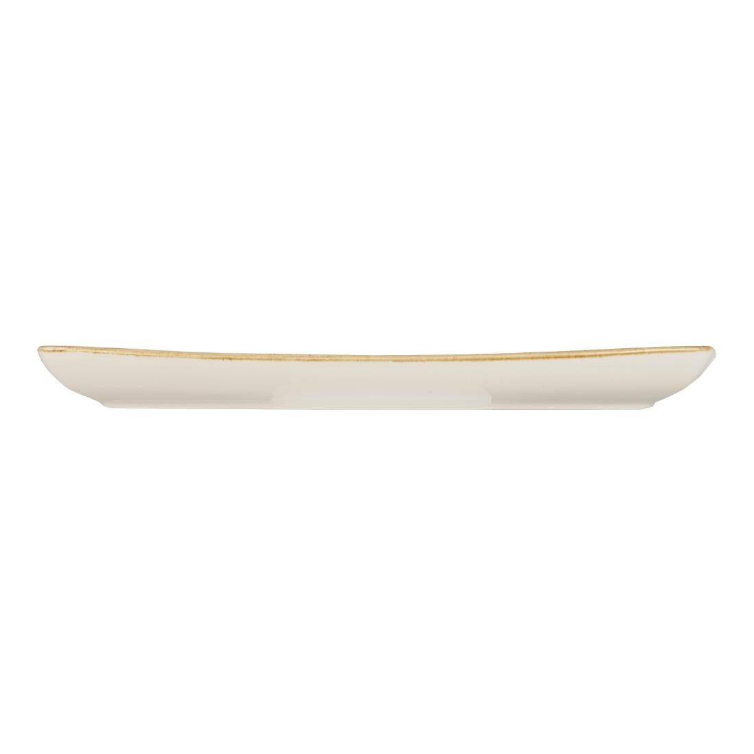 Churchill Stonecast Rectangular Plates Barley White 350 x 185mm