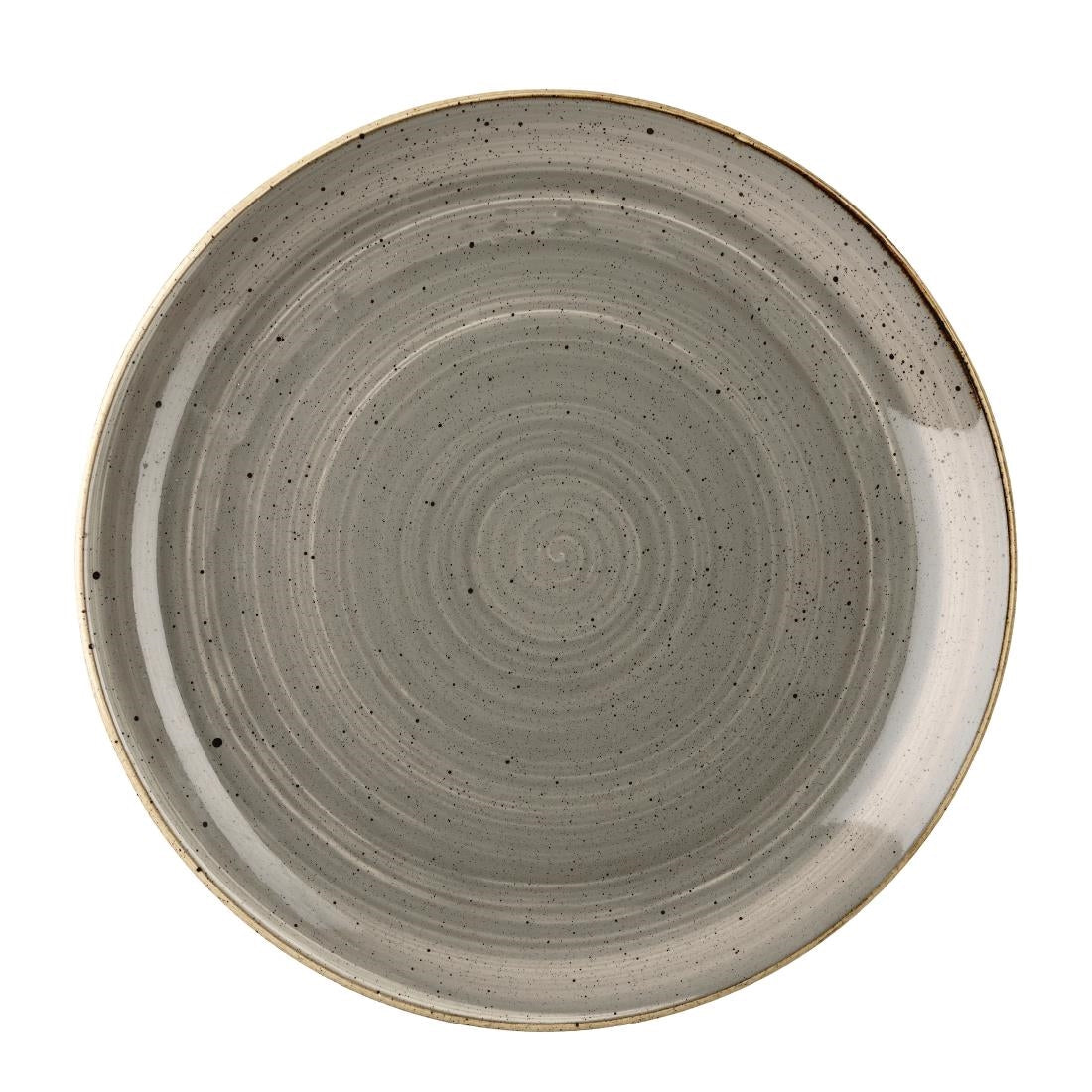 Churchill Stonecast Round Coupe Plates Peppercorn Grey 295mm