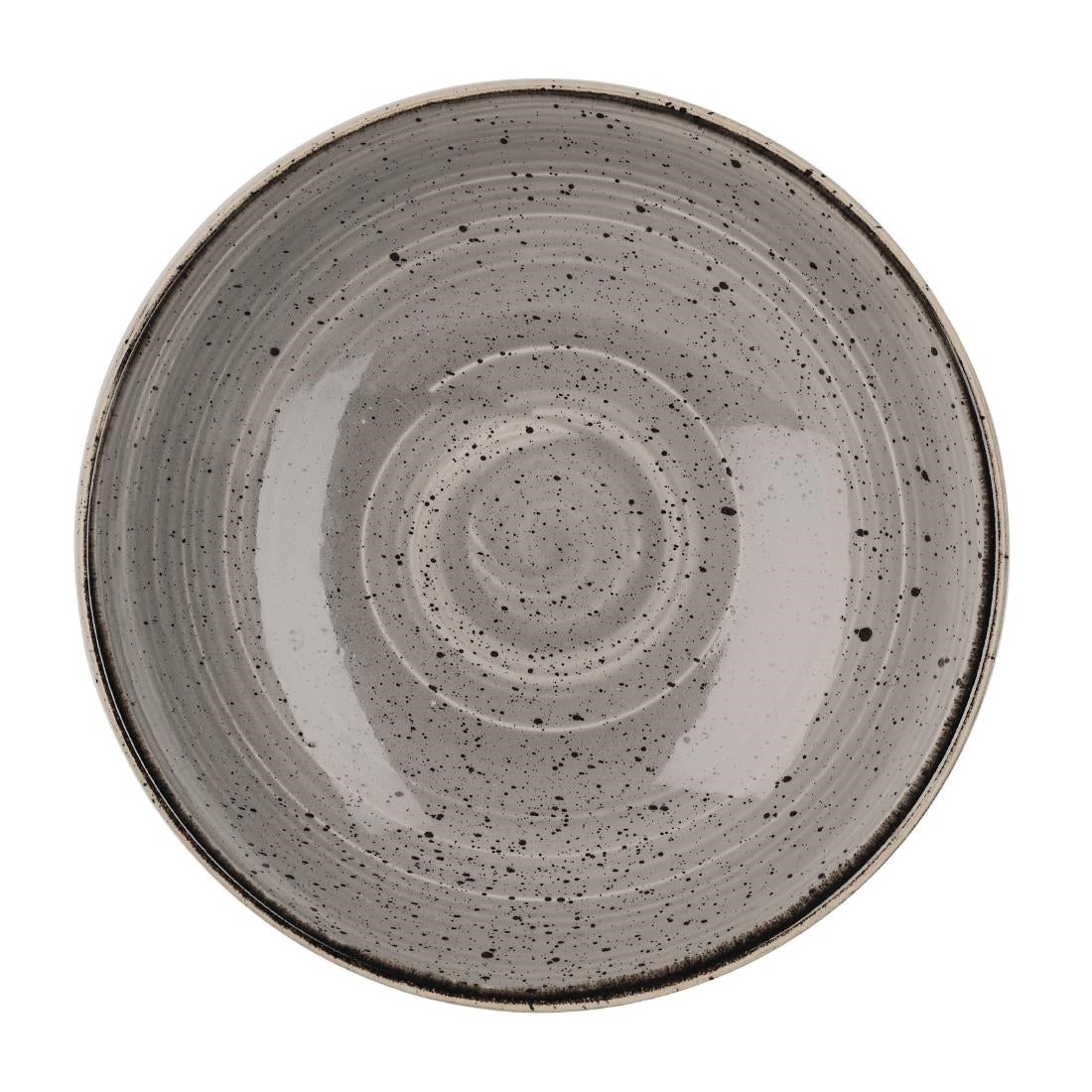 Churchill Stonecast Round Coupe Bowls Peppercorn Grey 200mm